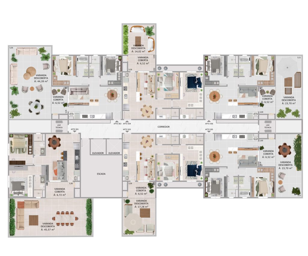 CITTA SIENA Residêncial de Apartamentos 71m2 a 191m2