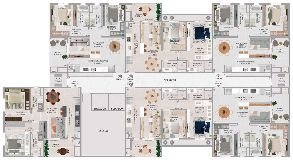 CITTA SIENA Residêncial de Apartamentos 71m2 a 191m2