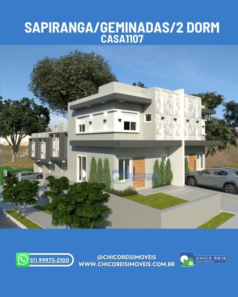 Sapiranga/Geminadas/2 dorm/1 banh/1 vagas – CASA1107