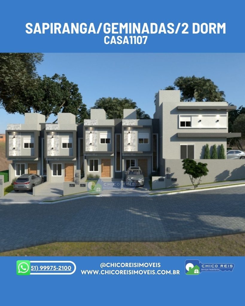 Sapiranga/Geminadas/2 dorm/1 banh/1 vagas – CASA1107