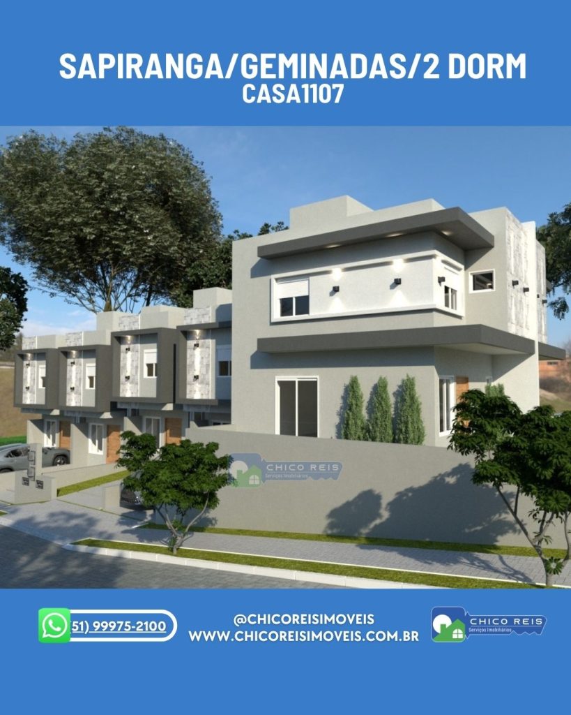 Sapiranga/Geminadas/2 dorm/1 banh/1 vagas – CASA1107