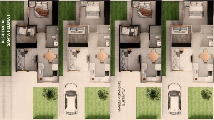Sapiranga/Geminadas/2 dorm/1 banh/2 vagas – CASA1112